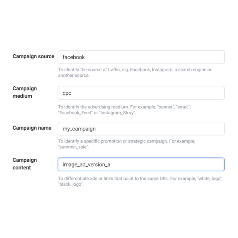 facebook ads tracking-utm parameters