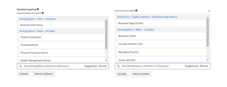 facebook b2b targeting options