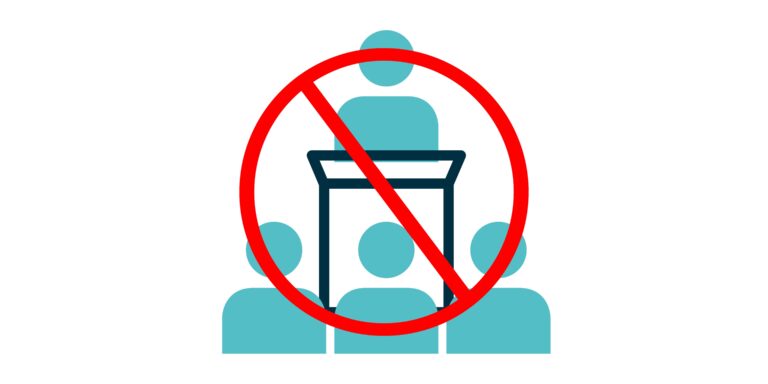 cartoon audience image with a stop symbol