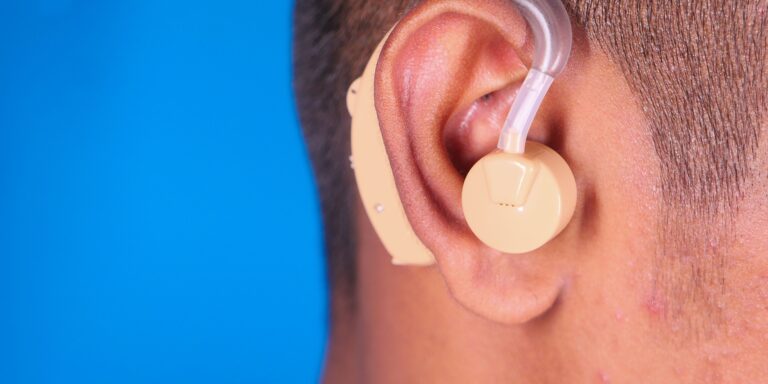 Man wearing hearing aid